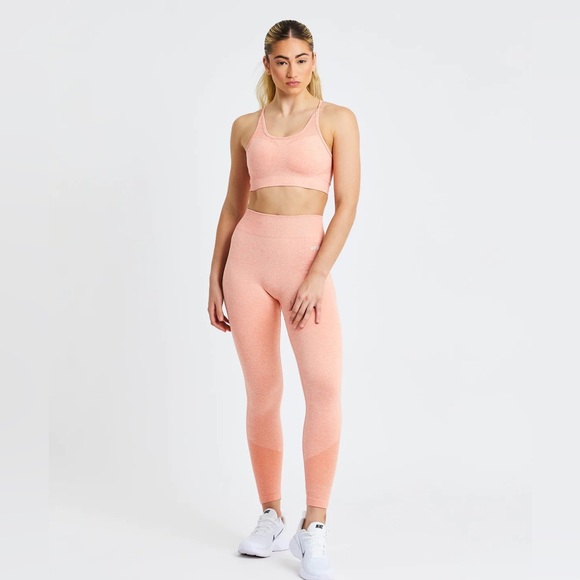 AYBL Motion Seamless Leggings and Sports Bra Set in Peach Marl - Picture 1 of 7